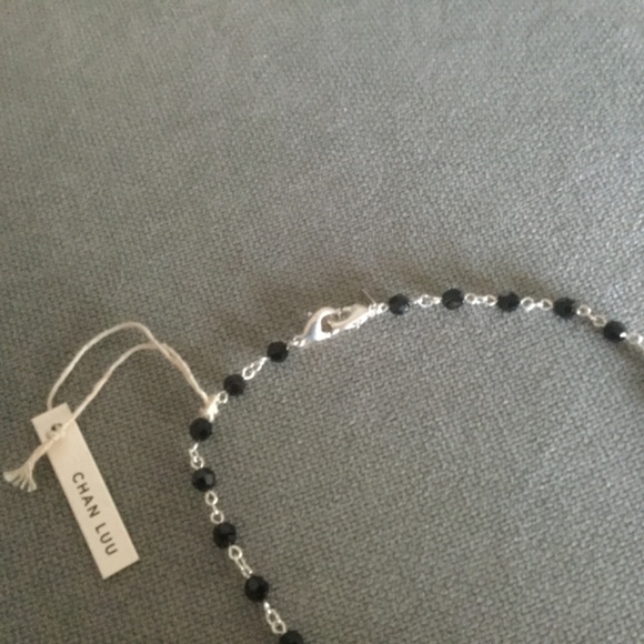 BRAND NEW Chan Luu 20” Black Onyx & Silver Design Necklace - Picture 6 of 14